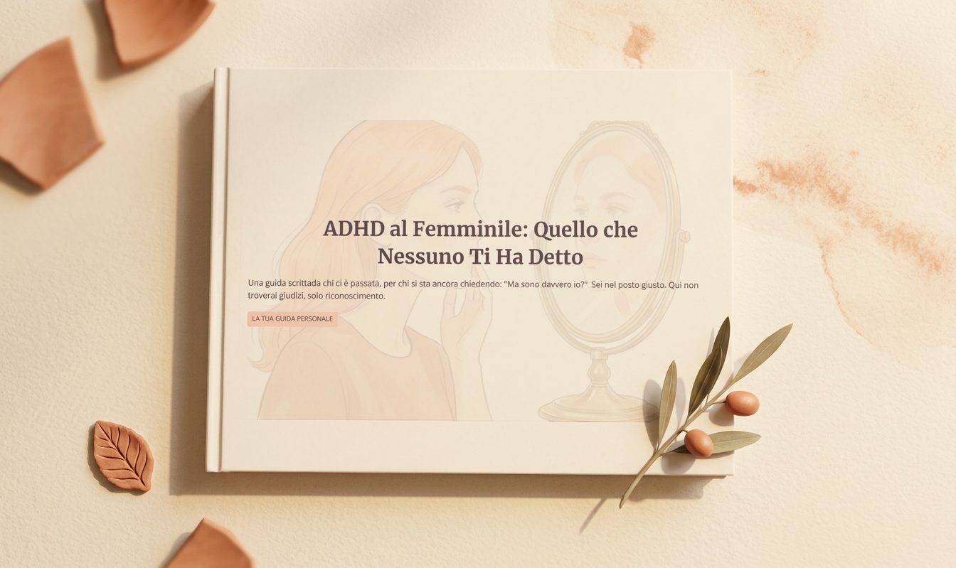 La guida ADHD al Femminile, flatlay editoriale